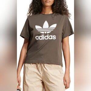 NWT Adidas Olive Tee with White Logo
